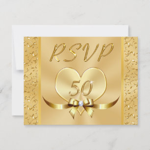 Convites Resposta para Bodas de Ouro - 50º Aniversário de C