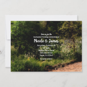 Convites Resposta para Casamento Floral Rústico na Trilha d