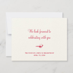 Convites resposta RSVP de invólucro de concha de casamento 