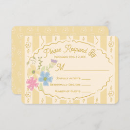 Convites Resposta RSVP Desenhada de Pacote de Sementes de F