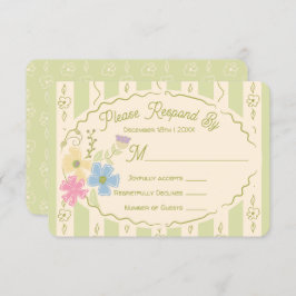 Convites Resposta RSVP Desenhada de Pacote de Sementes de F