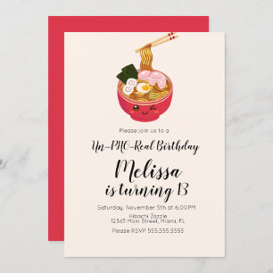 Convites Restaurante de Janto de Aniversário de Cute Pho Or