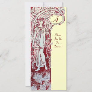 Convites RESTAURANTE MENU MONOGRAM Cream Brown Janto,Brunch