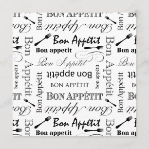 Convites Restaurantes preto e branco do francês do vintage