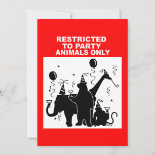 Convites Restrito apenas a animais de festa