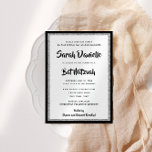 Convites Retângulo Preto e Prateado do Bat Mitzvah<br><div class="desc">Este convite do Bat Mitzvah de tendência apresenta brilho falso cintilante em camadas sobre um fundo de cor sólida. Use o formulário modelo para adicionar suas próprias informações. A Ferramenta Design pode ser usada para alterar o estilo,  a cor e o layout da fonte.</div>