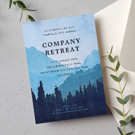 Convites Retirada da equipe da empresa com montanhas