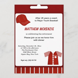Convites Retirada de Baseball