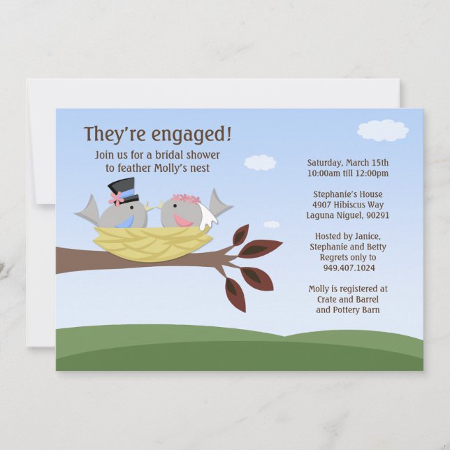 Convites Retire o Chá de panela do ninho (Frente)