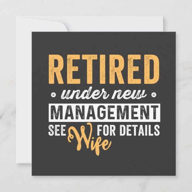 Convites retired under new management see wife for details. (Frente)