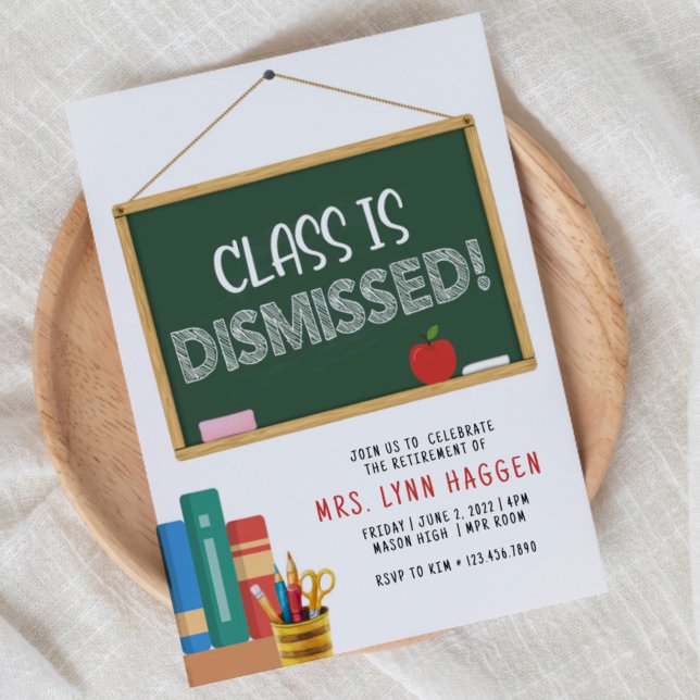 Convites Retirement Party, Teacher, Schools out (Criador carregado)