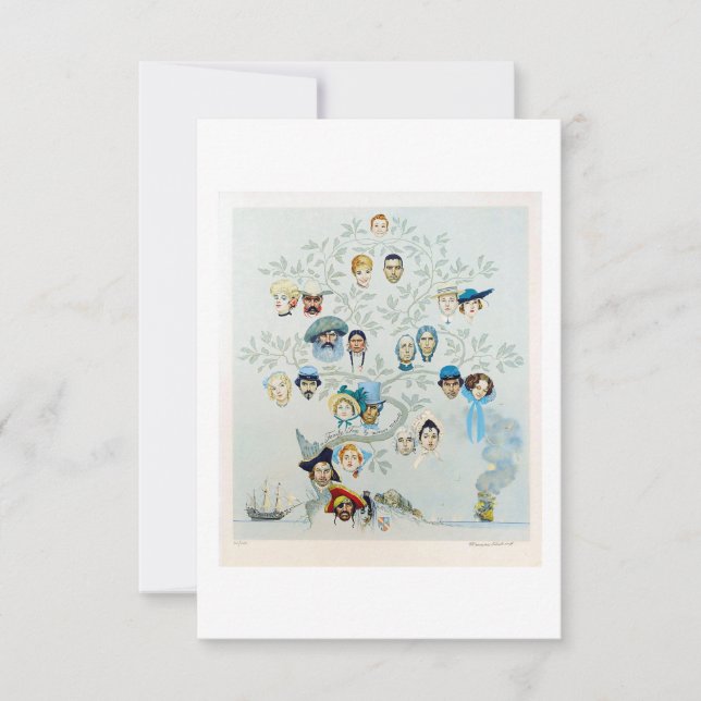 Convites Retrato da Árvore Familiar 1959 (Frente)