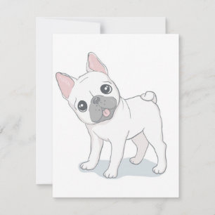 Convites Retrato de Cachorro Francês Fofo   Amante de Cacho