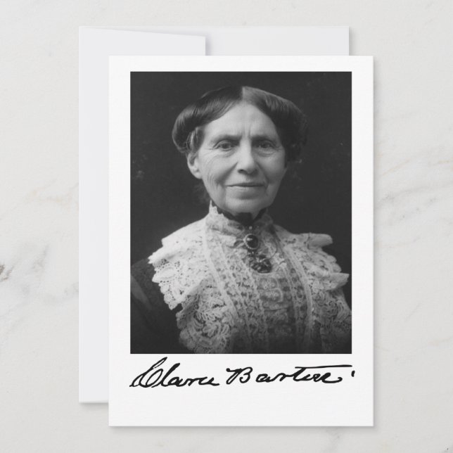 Convites Retrato de Clara Barton (Frente)