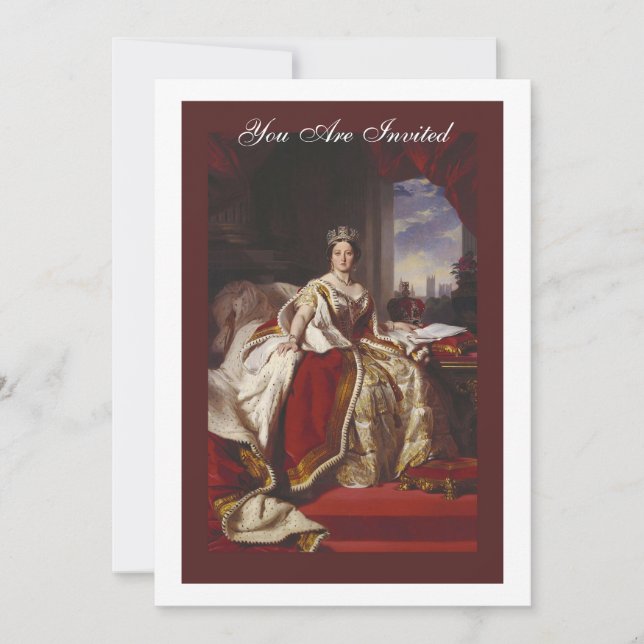 Convites Retrato de coroação da rainha Vitória (Frente)
