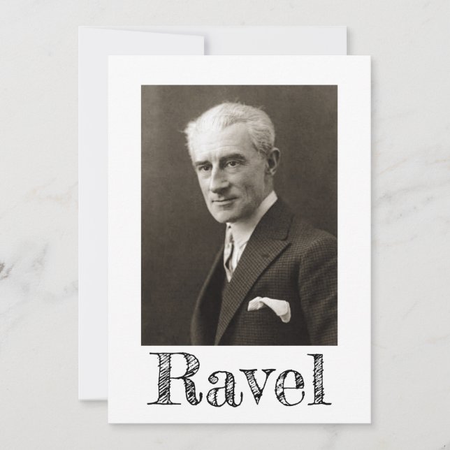 Convites Retrato de Maurice Ravel (c. 1925) (Frente)