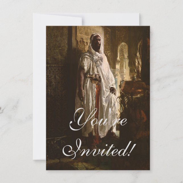 Convites Retrato Principal de Pintura Africana (Frente)