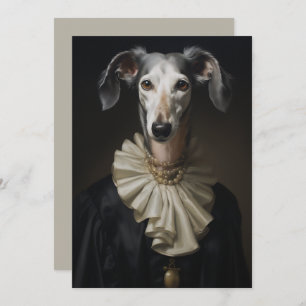Convites Retrato Saluki Pearls and Colcar