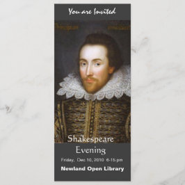 Convites Retrato vitalício de Shakespeare