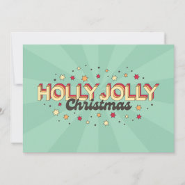 Convites Retro 3d natal alegre e feliz design txt