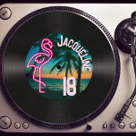 Convites Retro 80 Record Neon Flamingo 18th Birthday<br><div class="desc">👉 Celebrar seu aniversário com este vintage, o tema faux vinyl record 18º convite de aniversário! Esta design dos anos 80 com um néon rosa flamingo e pôr do sol tropical certamente colocará um sorriso no seu rosto! - Basta clicar para personalizar este design 🔥 As minhas promessas - Isto...</div>