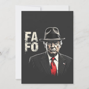 Convites Retro Americano Donald Trump FAFO Bandeira dos EUA