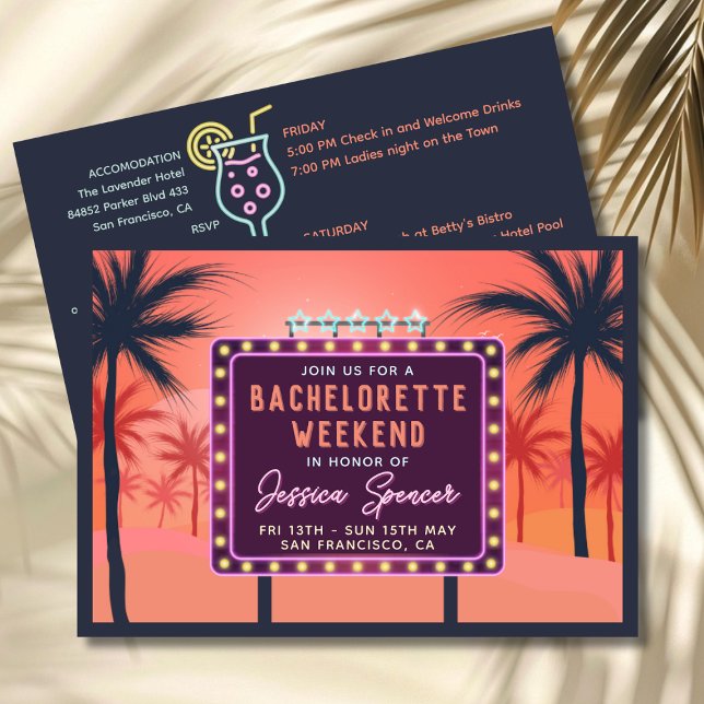 Convites Retro Bachelorette Weekend Party Invitation (Bachelorette Weekend Party Invitation)