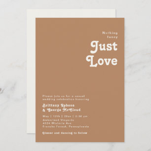 Convites Retro Beach   Casamento de Rico marrom