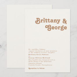 Convites Retro Beach | Casamento Tradicional de Marfim