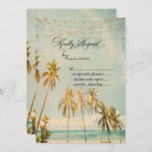 Retro Beach Palms RSVP