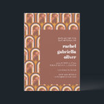 Convites Retro Bohemian Terracotta Floral Bat Mitzvah<br><div class="desc">Retro Boêmian Terracotta Floral Único Bat Mitzvah Convite</div>