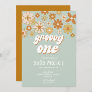 Convites Retro Boho Groovy One Boho First Birthday Invitati
