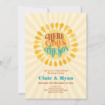 Retro Boy Chá de fraldas, aqui vem o Filho