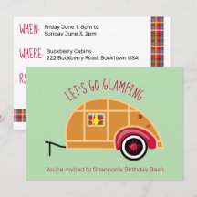 Retro Camper Teardrop Woodie Glamping