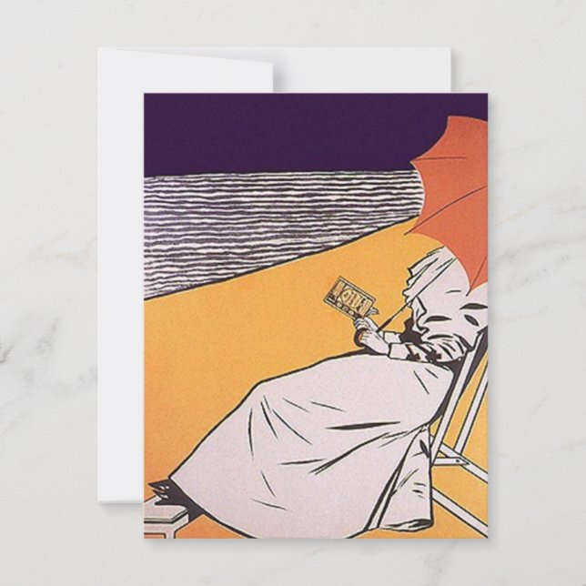 Convites Retrô - Casa de Verão ~ Festa da praia (Frente)