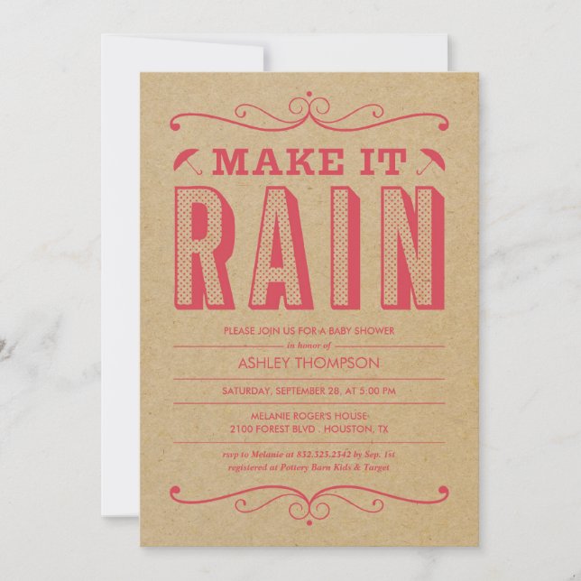 Convites Retro Chamadas de Bebê (Frente)