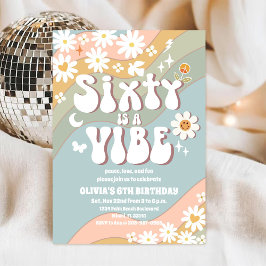 Convites Retro Daisy Kids Birthday Invitation