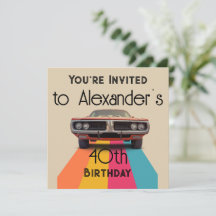 Retro de Vintage Personalizável para aniversário d
