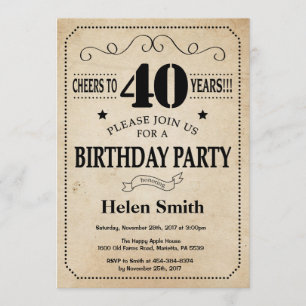 Convites Retro de Vintage Rustic Invitation