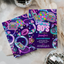Retro De Volta aos Anos 90 Neon Discoteca 30º Aniv