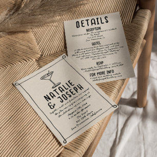 Convites Retrô Desenhou O Coquetel De Frame Tudo Em Um Casa