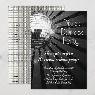 Convites Retro Disco Dance 70s Festa de Halloween Figurume