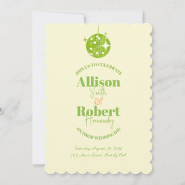 Convites Retro Disco Wedding Invitation