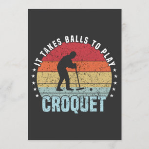 Convites Retro É Preciso Bolas Para Jogar Croquet