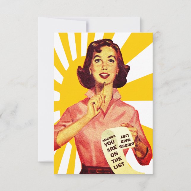 Convites Retro engraçado você será meu (Frente)