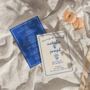 Convites Retrô Escrito Escrito Único Tudo Em Um Casamento