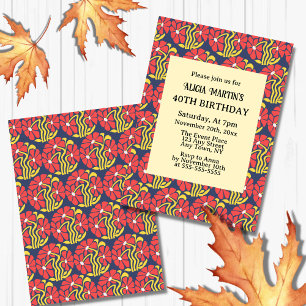 Convites Retro Funky Groovy Trippy Daisy Floral Birthday