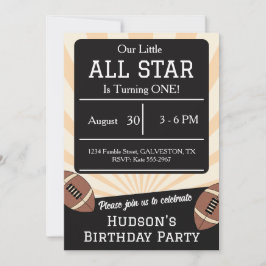 Convites Retro Futebol Todos Estrelas 1º Aniversário