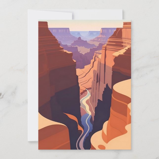 Convites Retro - Grand Canyon (Frente)