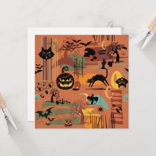 Convites Retro Halloween O'Rama